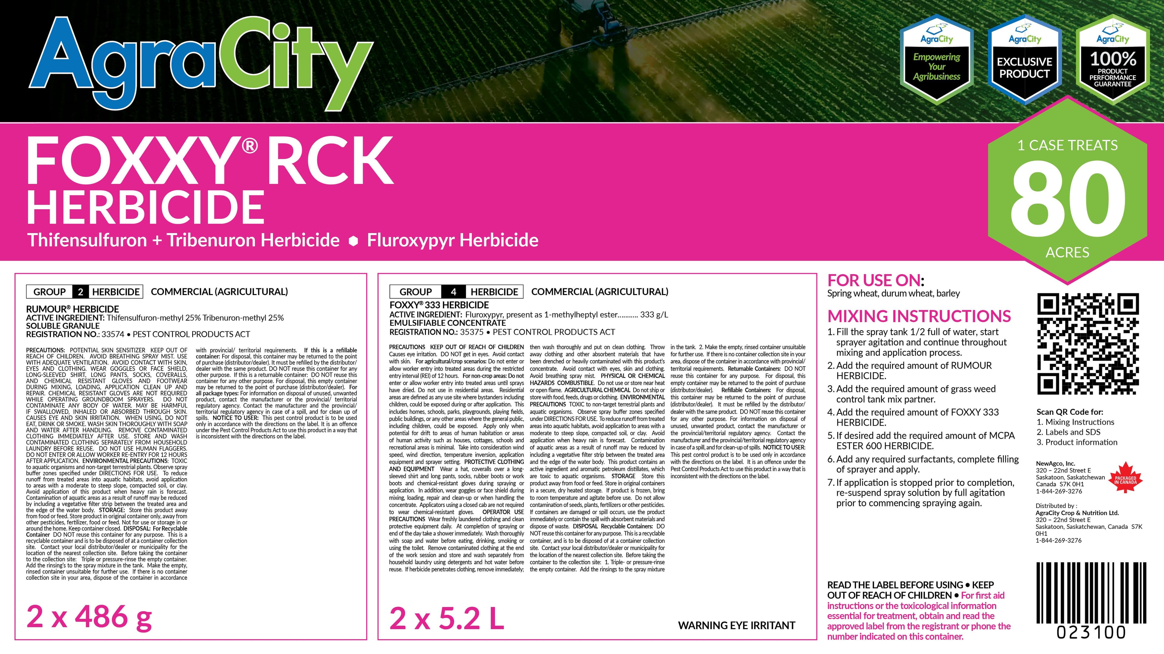 FOXXY® RCK HERBICIDE