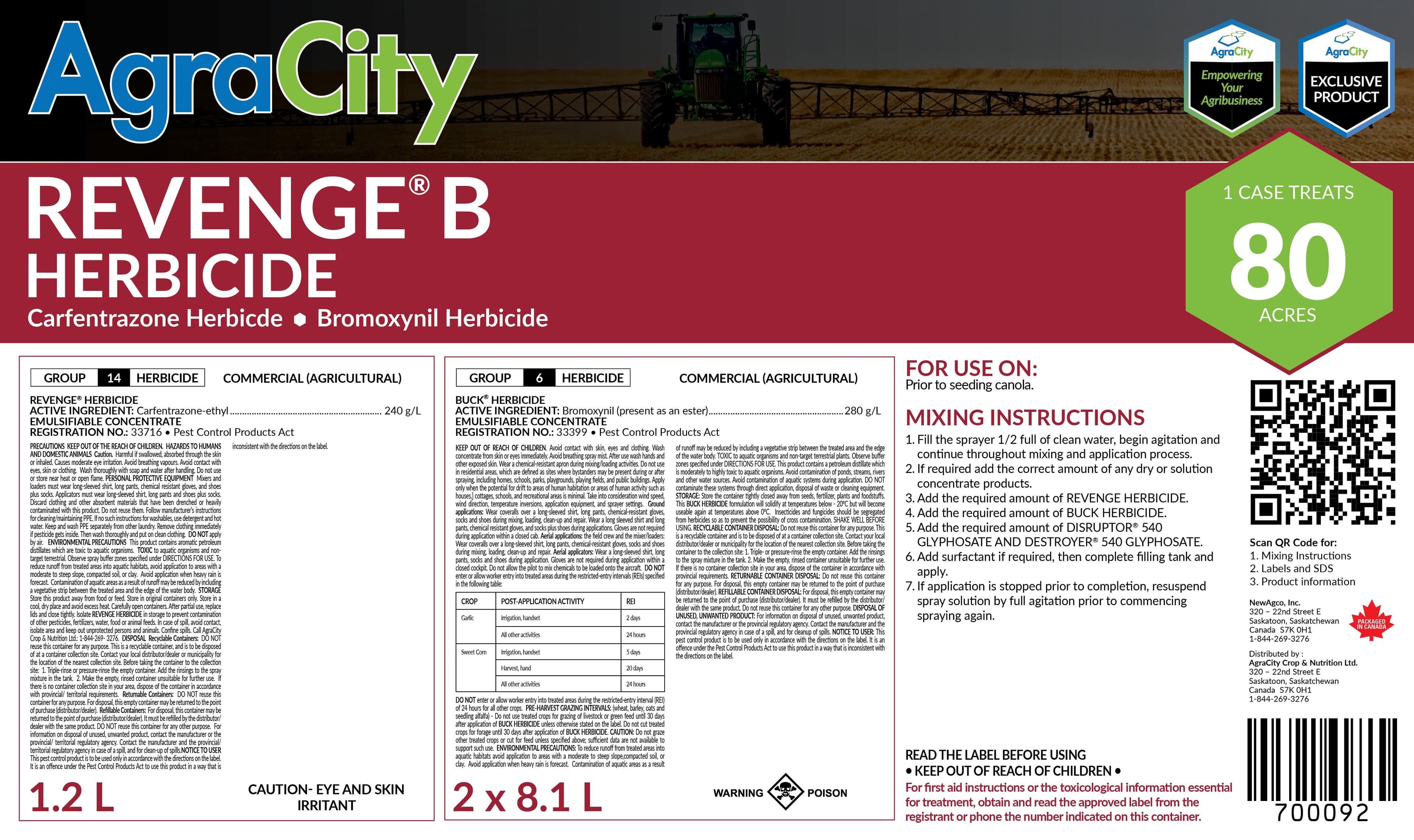 REVENGE® B HERBICIDE